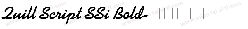 Quill Script SSi Bold字体转换